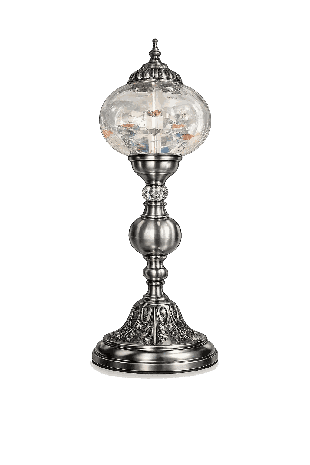 Royal Mosaic Lamp — Silver