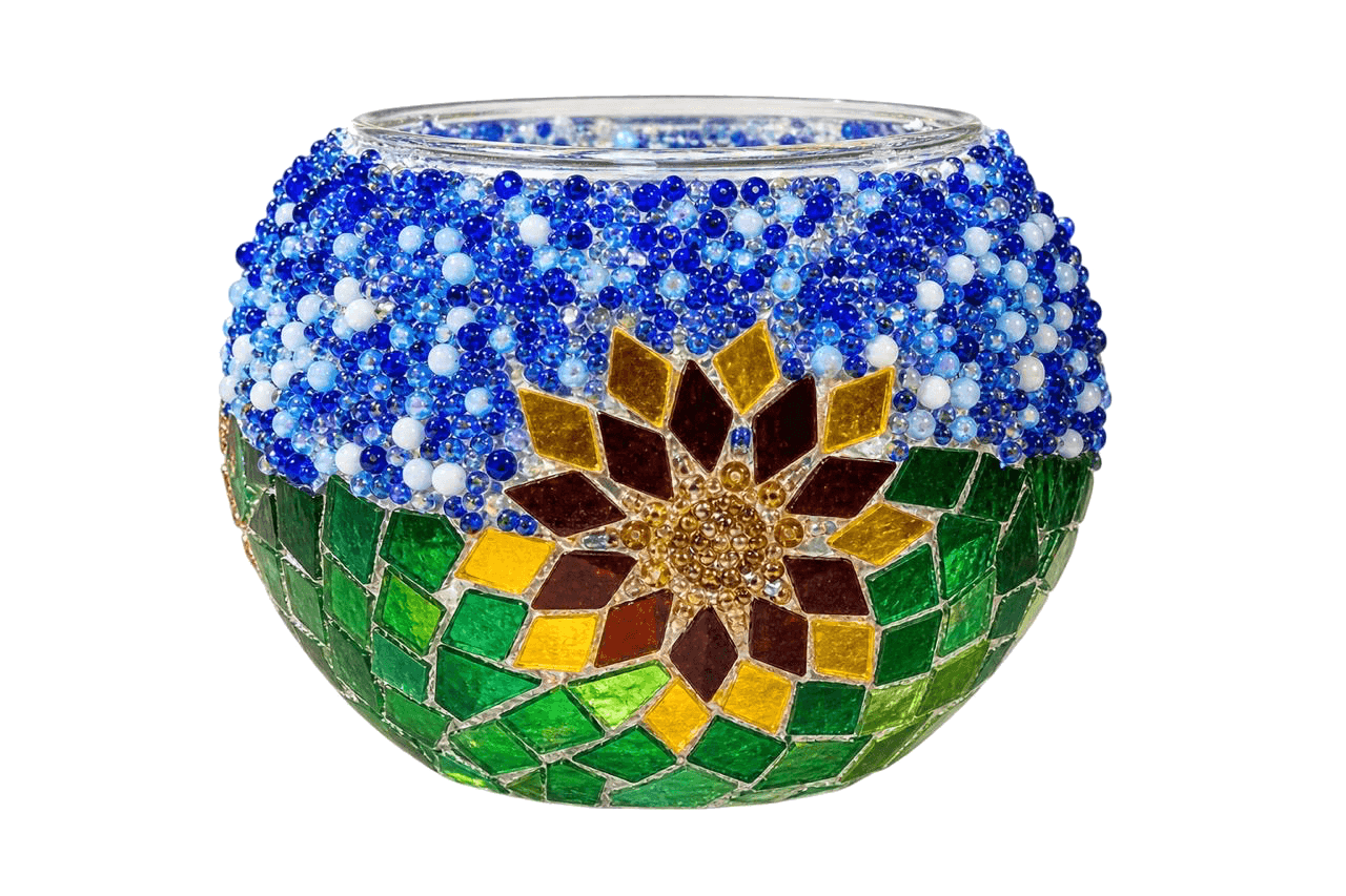 La Nuit Mosaic Candle Cup — finished