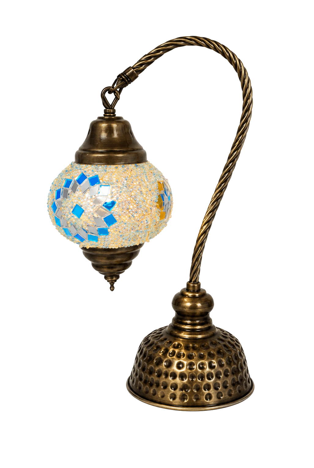 Vintage Bloom Mosaic Lamp — finished